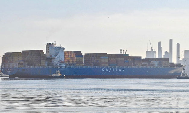 Big ship calls at Fremantle