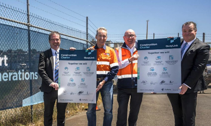 TasPorts and Spirit of Tasmania sign QuayLink construction charter