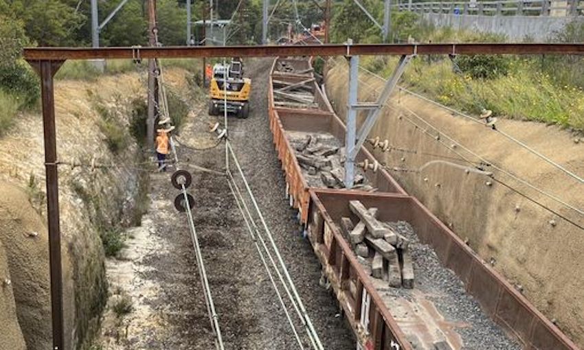 Rail line repaired after freight train derailment