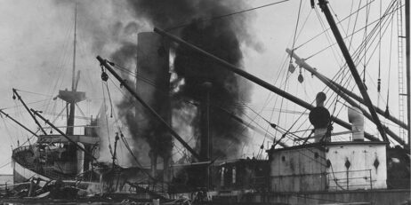 MARITIME HISTORY: City of Singapore burns