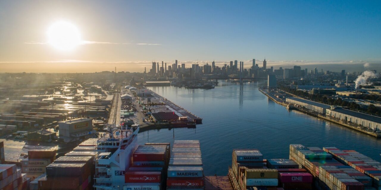 Monthly container trade up again at Melbourne