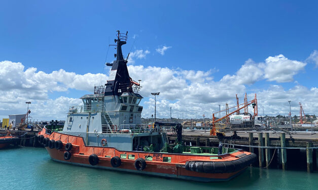 Two-way tug traffic on Tasman