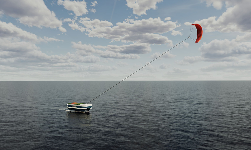Development boosted for kite-powered autonomous ships