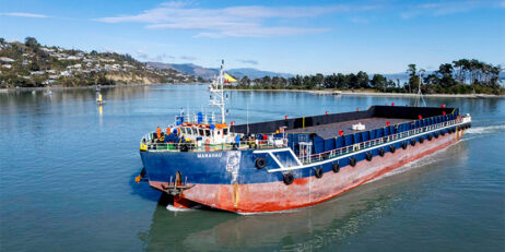 Coastal bulk barge Manahau reaches Nelson