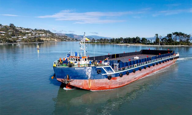 Coastal bulk barge Manahau reaches Nelson