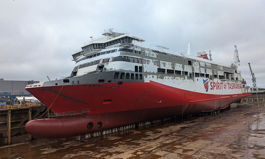 Spirit of Tasmania V floated out, IV delivery imminent