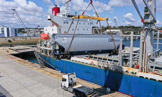 First six of 650 grain wagons arrive at Fremantle