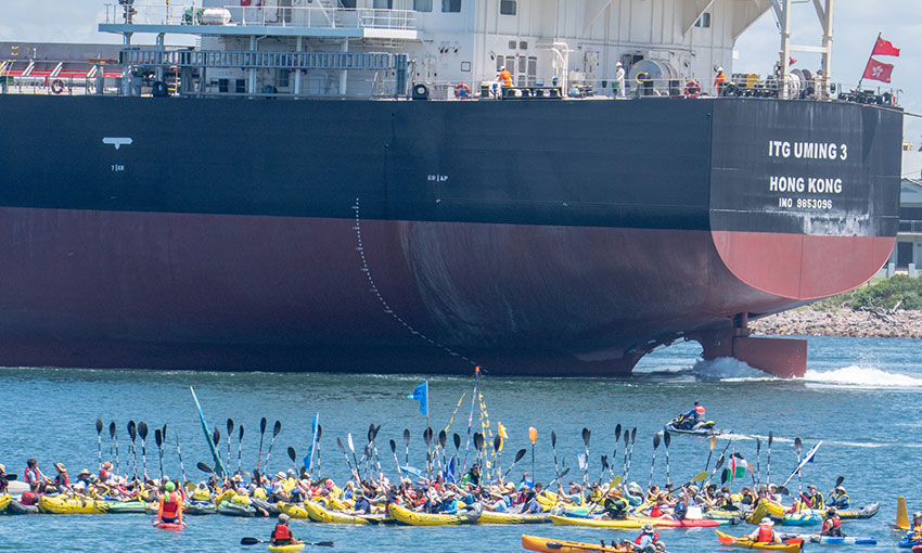 Newcastle Harbour protest disrupts port, arrests made