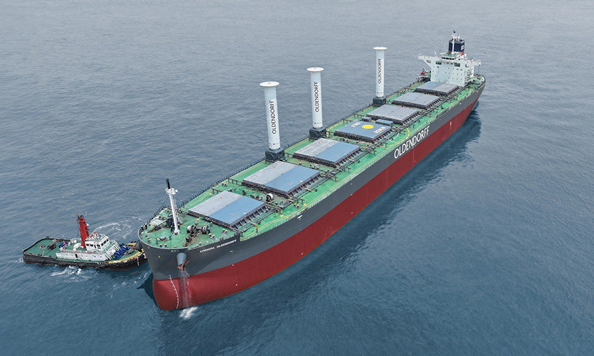 Oldendorff installs rotor sails on bulker