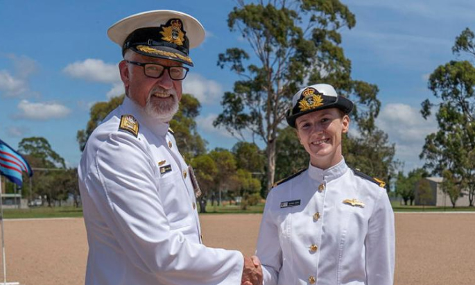 Australian Navy trainee makes history