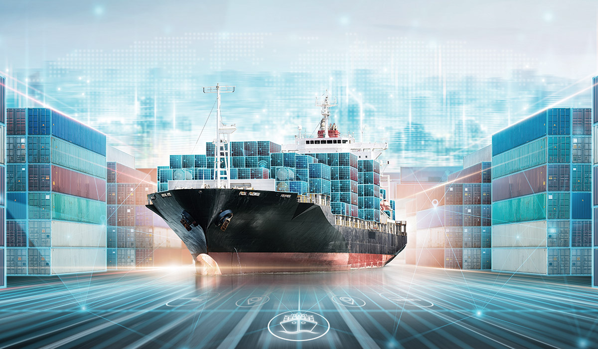 Containership and containers digital overlay